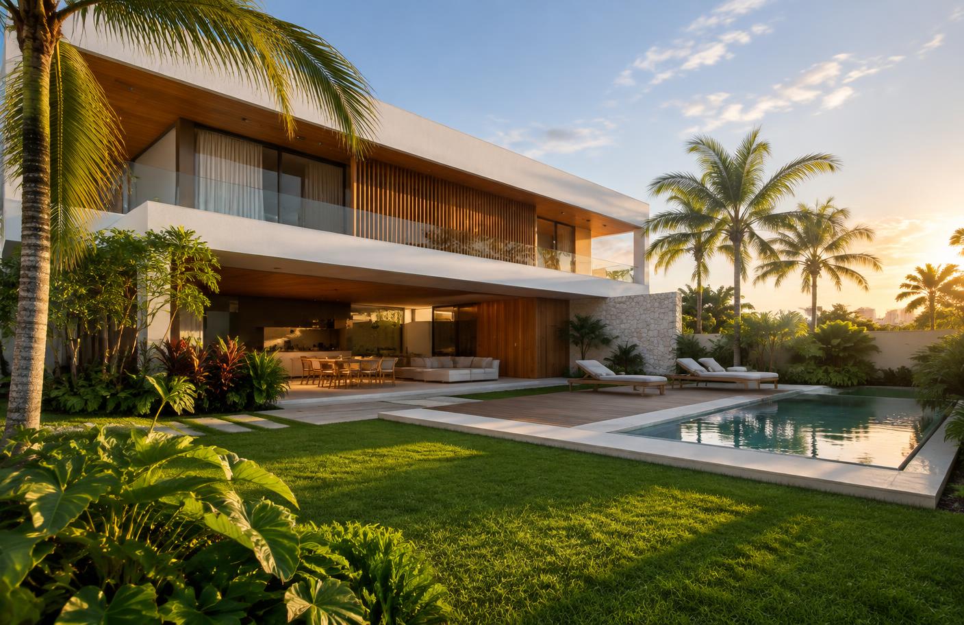 Casa de arquitetura tropical moderna